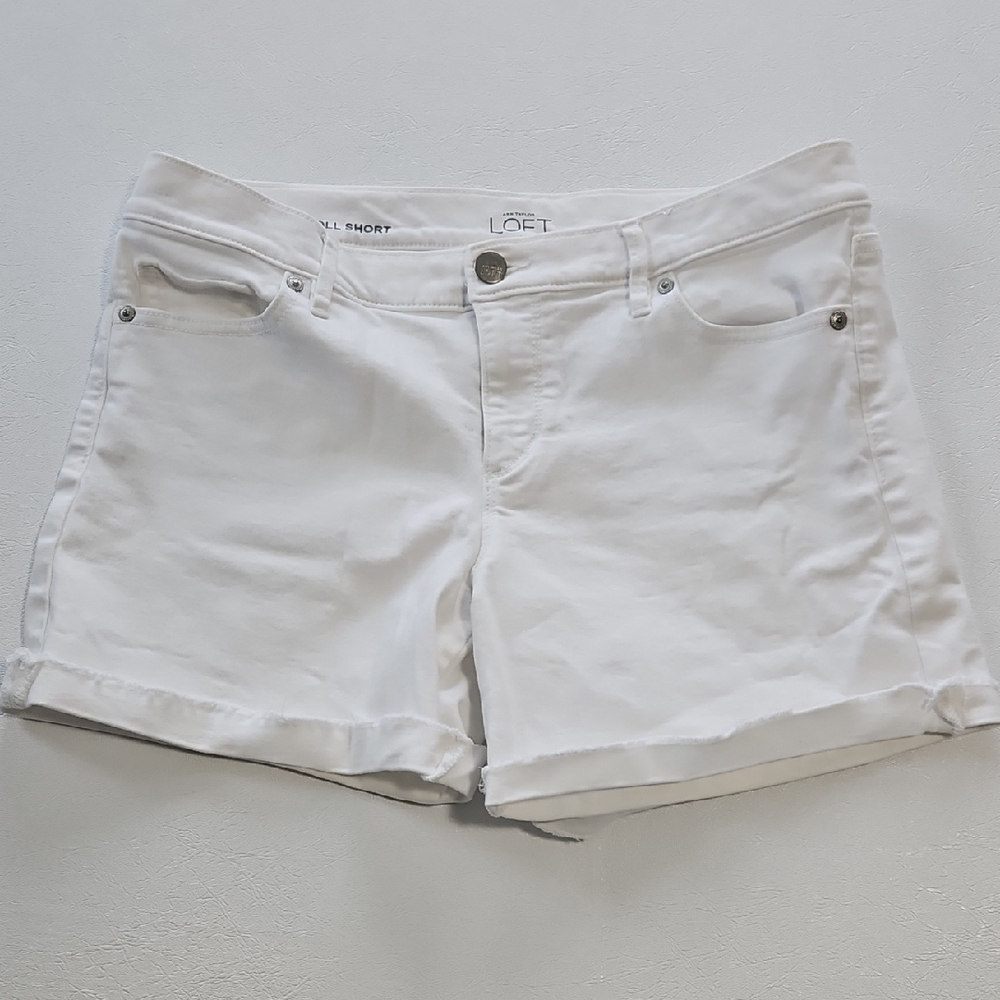 LOFT Women's Bright White Denim Shorts